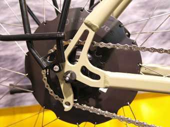 Durch den eingebauten Nabenmotor haben die E-Bikes von Velotraum einen geringen Verschleiß.